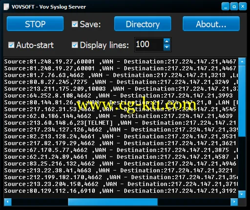 VovSoft Vov Syslog Server 2.2的图片1