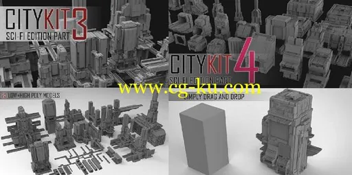 Artstation Marketplace – CityKit Sci-Fi Edition Part 3 and Part 4的图片1