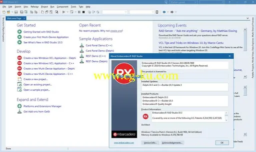 Embarcadero RAD Studio 10.3.3 Rio Architect Version 26.0.36039.7899 Multilanguage的图片3