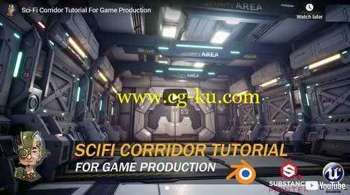 Gumroad – 3D PBR Sci Corridor Tutorial For Game Production的图片1