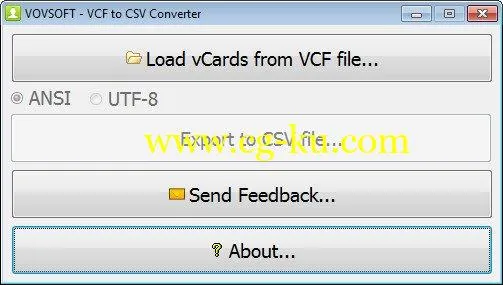 VovSoft VCF to CSV Converter 2.1的图片1