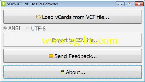 VovSoft VCF to CSV Converter 2.1的图片1