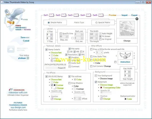 Video Thumbnails Maker Platinum 14.0.0.0 Multilingual的图片1