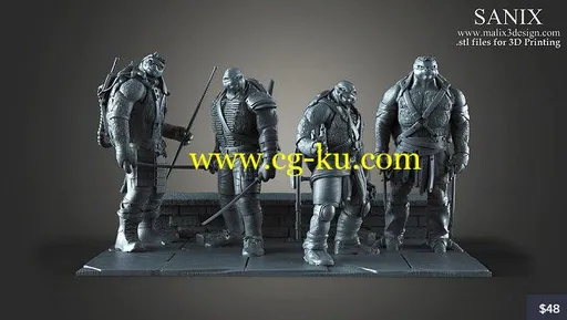 Cubebrush – TMNT 4 Heroes ( Diorama ) and Sailor Moon 3D Print Model的图片1