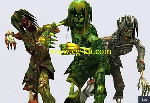 Cubebrush – 3DRT – Zombie swarm pack的图片1