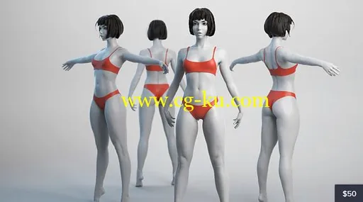 Cubebrush – Female Basemesh 02的图片1