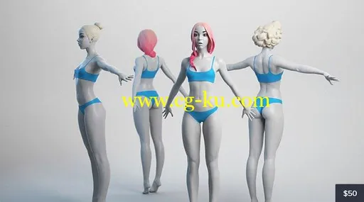 Cubebrush – Female Basemesh 03的图片1