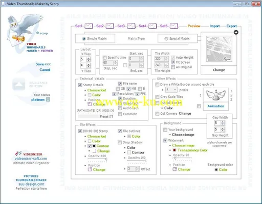 Video Thumbnails Maker Platinum 12.1.0.2 Multilingual的图片1