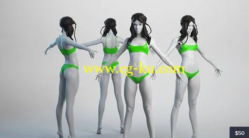 Cubebrush – Female Basemesh 06的图片1