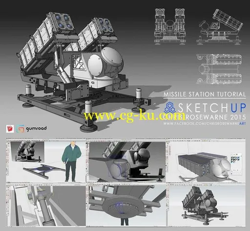 Gumroad – SketchUp Missile Station – Chris Rosewarne的图片1