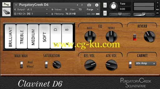 PurgatoryCreek Soundware Clavinet D6 For NATiVE iNSTRUMENTS KONTAKT-DISCOVER的图片2