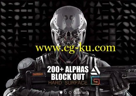 Gumroad – Zbrush 200+ Alphas Block Out Hard Suface的图片1