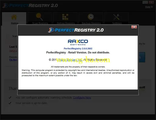 Raxco PerfectRegistry 2.0.0.3167的图片2