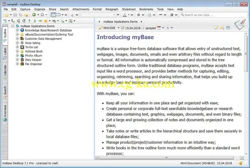 myBase Desktop 7.3 Pro的图片1