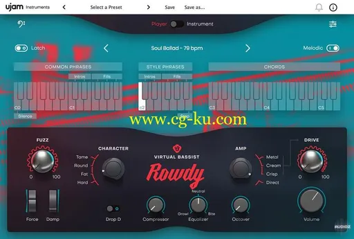 UJAM Virtual Bassist ROWDY Library v1.0.0-R2R的图片1