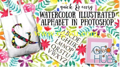 Watercolor Illustrated Alphabet in Photoshop的图片1