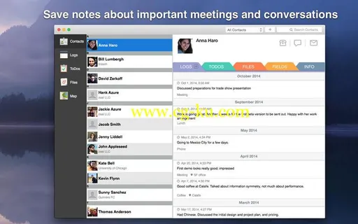 Contacts Journal CRM 1.7.0 MacOSX的图片1