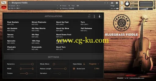 Red Room Audio Traveler Series Bluegrass Fiddle KONTAKT的图片1