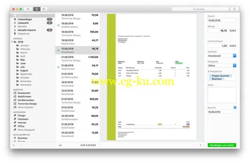 Receipts 1.9.5 Multilingual MacOSX的图片1