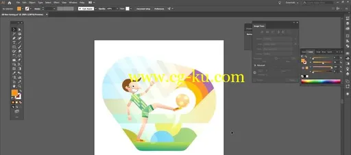 Adobe Illustrator CC: Soccer Player Vector Illustration的图片2