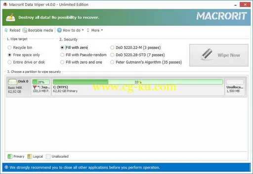 Macrorit Data Wiper 4.6.0 Unlimited Edition的图片1