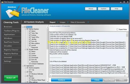 WebMinds FileCleaner Pro 4.9.0 Build 332的图片1