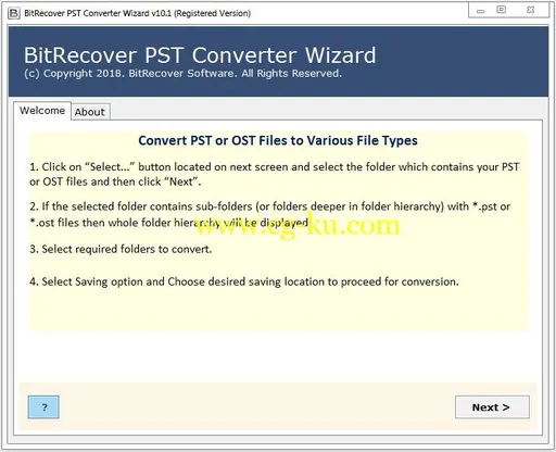 BitRecover PST Converter Wizard 10.8的图片1