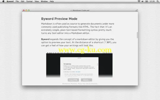 Byword 2.2 MacOSX的图片1