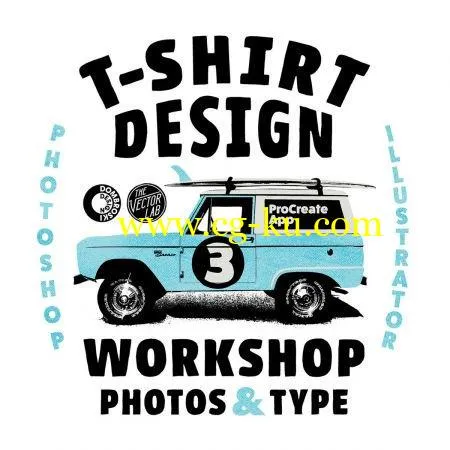 T-Shirt Design Workshop 3: Photos & Type in Procreate App, Photoshop, and Illustrator的图片2