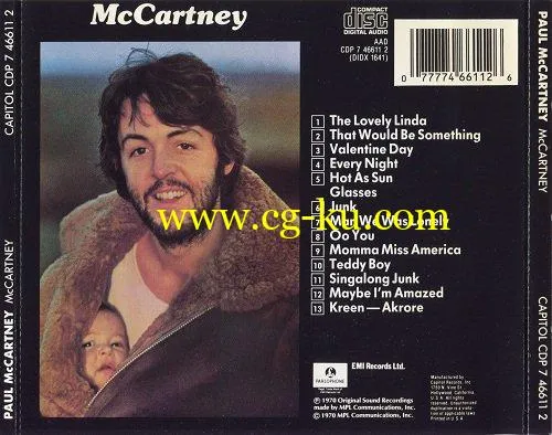 Paul McCartney – Paul McCartney (Remastered) (1970/1988) FLAC的图片1