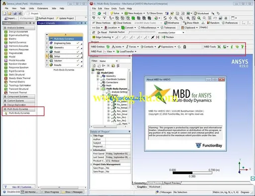 FunctionBay Multi-Body Dynamics SP0/SP1/SP2/SP3 for ANSYS 18.2/19.0/19.1/19.2 x64的图片2