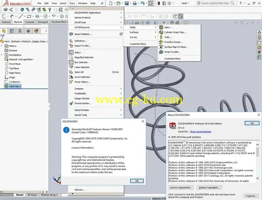 GeometryWorks 3D Features 18.0.4 for SolidWorks 2018的图片2