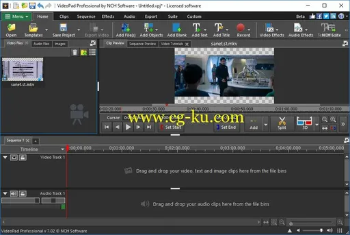 NCH VideoPad Video Editor Professional 7.11 Beta的图片1