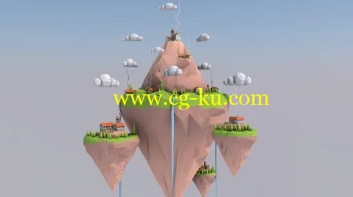 Creating a low poly floating islands in Cinema 4D的图片1