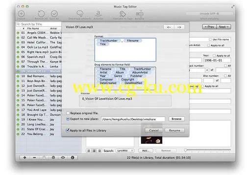 Music Tag Editor 3.7.9 MacOSX的图片1