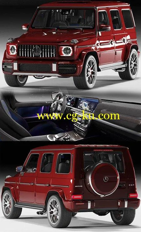 Mercedes Benz G63 AMG 2019 3D model的图片1