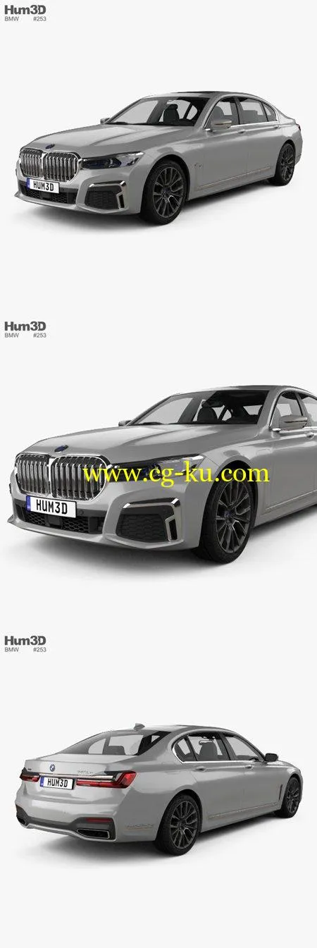 BMW 7 Series Le 2020 3D model的图片1