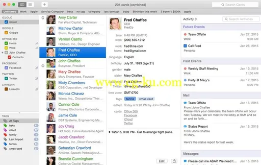 BusyContacts 1.3.3 Multilangual Mac OS X的图片1