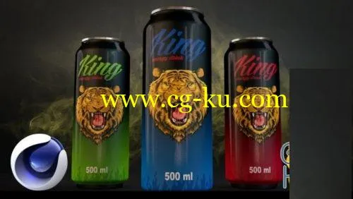 Skillshare – 3D Product Visualization in Cinema 4D – Model, texture and render an Energy Drink Poster的图片1