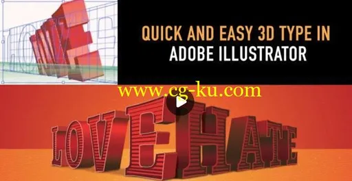 Skillshare – Quick & Easy 3D Text Effect Using Adobe Illustrator的图片1