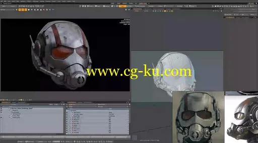 Skillshare – Texturing and Rendering Ant-Man Helmet in Modo Using V-Ray Next的图片1