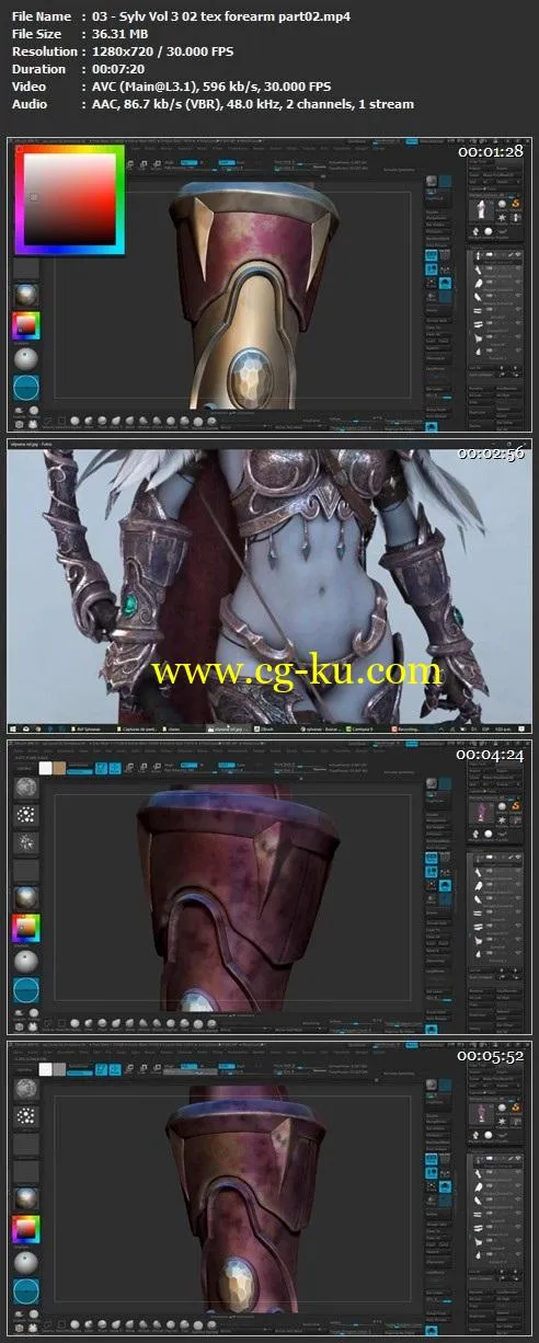 Create Sylvanas Vol. 3: Texturing in Zbrush Digital Painting WOW Fanart的图片2