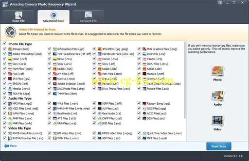 Amazing Camera Photo Recovery Wizard 9.1.1.8 Multilingual的图片1