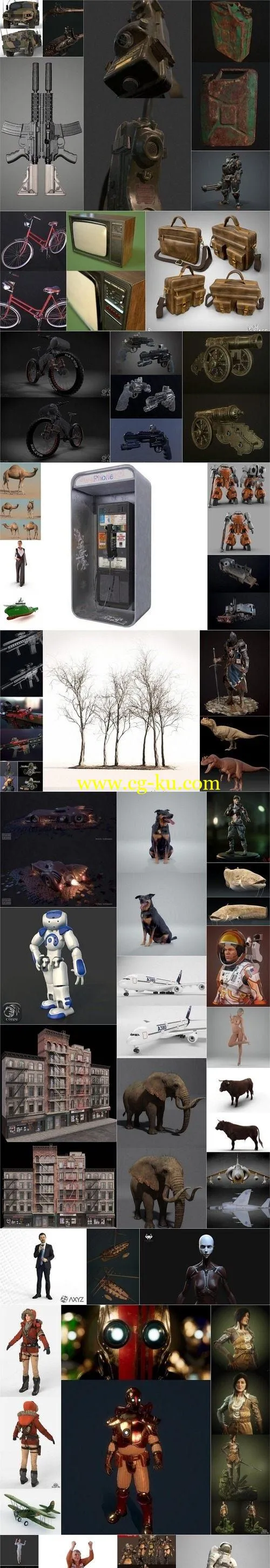 PBR Game 3D-Models Bundle July 2019的图片1