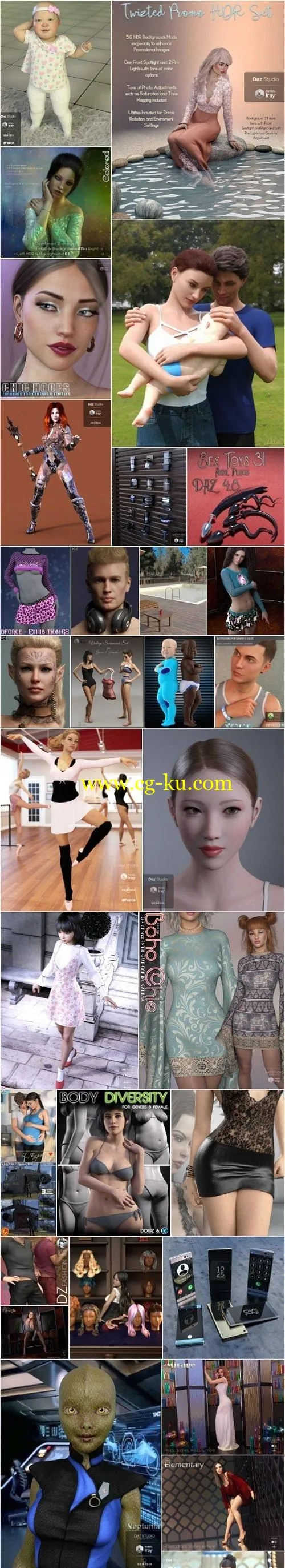 Daz 3D, Poser Bundle 2 July 2019的图片1