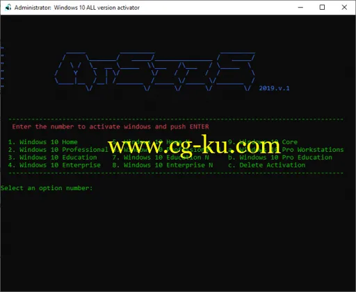 Windows 10 All Editions Activator 2019 v1.0的图片1