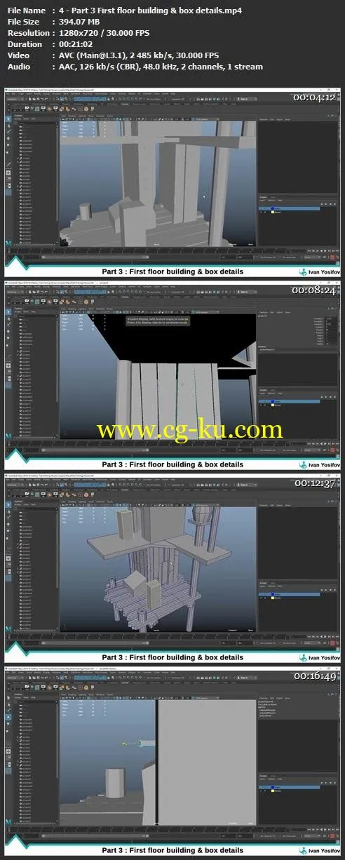 Autodesk Maya – Modeling Lowpoly Cartoon Fishinag House的图片1