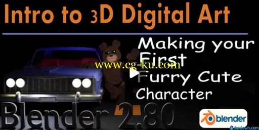 Skillshare – Make your first Cute Fury 3D Character with Blender 2.8的图片1