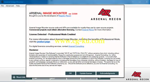 Arsenal Image Mounter Pro 3.0.64 Beta的图片1