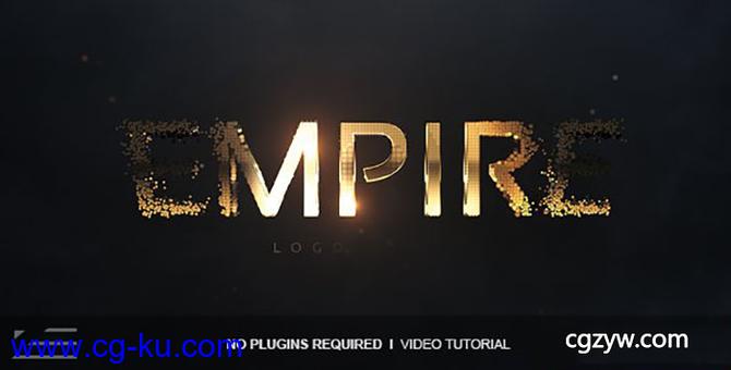 AE模板-现代化企业标志粒子汇聚Logo文字展示 Empire Logo Reveal的图片1